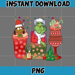 christmas coffee latte png, christmas coffee png, christmas png, pink christmas coffee png, printable file (10)