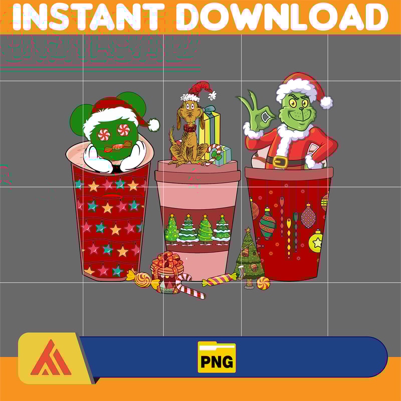 Christmas Coffee Latte Png, Christmas Coffee Png, Christmas Png, Pink Christmas Coffee Png, Printable File (11).jpg