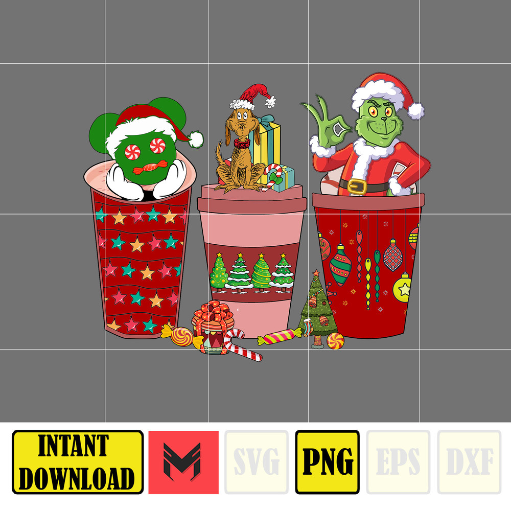 Christmas Coffee Latte Png, Christmas Coffee Png, Christmas Png, Pink Christmas Coffee Png, Printable File (11).jpg