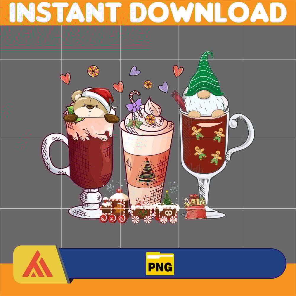 Christmas Coffee Latte Png, Christmas Coffee Png, Christmas Png, Pink Christmas Coffee Png, Printable File (16).jpg