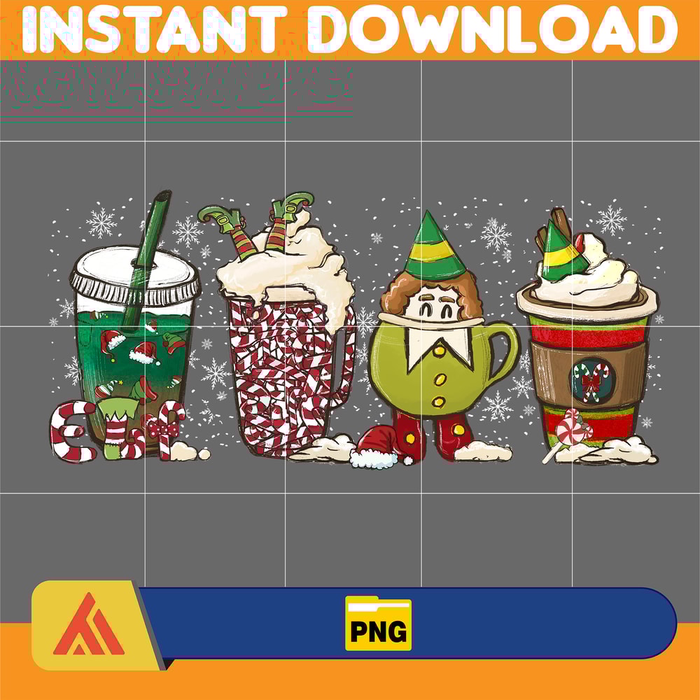Christmas Coffee Latte Png, Christmas Coffee Png, Christmas Png, Pink Christmas Coffee Png, Printable File (35).jpg