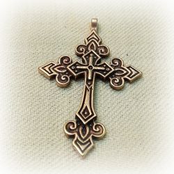 Handmade brass cross necklace pendant,Vintage Brass Cross,Die Struck Brass Cross Pendant,Rustic Brass Cross,handmade