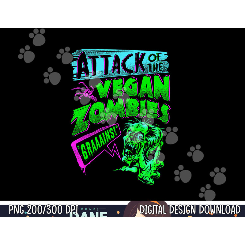 Attack of the Vegan Zombies Vegetarian Halloween png,sublimation copy.jpg