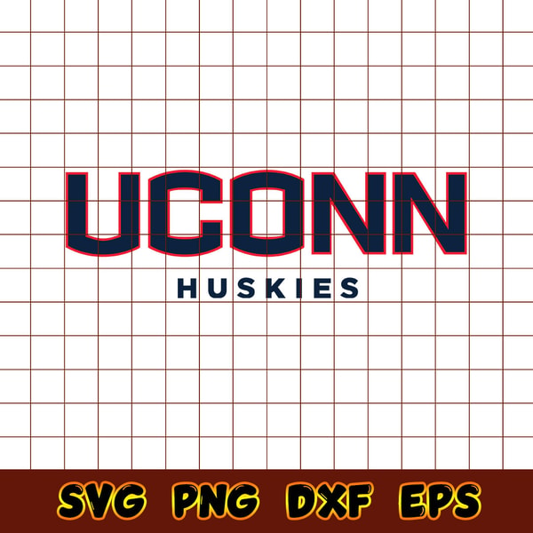 UConn Huskies Text Logo Svg, Connecticut Huskies Svg, NCAA S | Inspire ...
