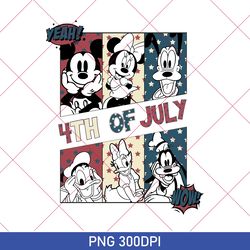 vintage mickey friend happy 4th of july png, disney checkered mickey and friends png, disney holiday png, disney usa png