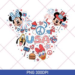 retro mickey mouse and friends 4th of july png, disney freedom, disney independence png, 4th of july png, disney 4th of