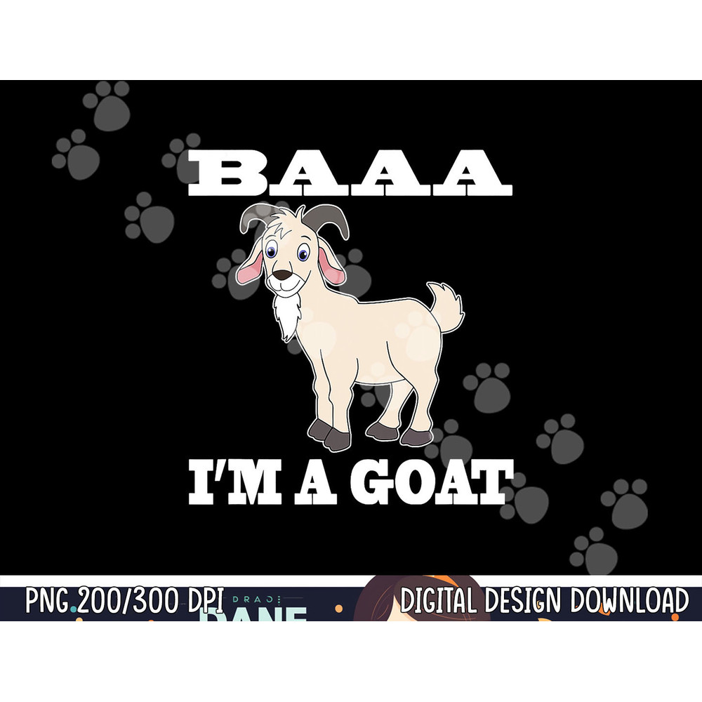 Baa I'm A Goat Costume Animal Funny Halloween Party Goat png,sublimation copy.jpg