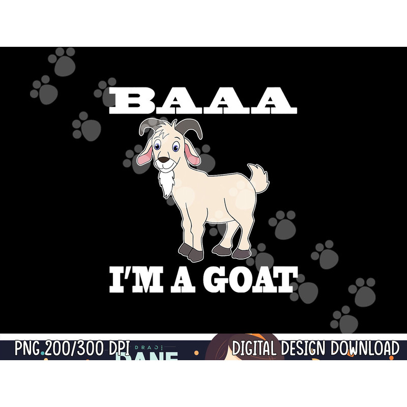 Baa I'm A Goat Costume Animal Funny Halloween Party Goat png,sublimation copy.jpg