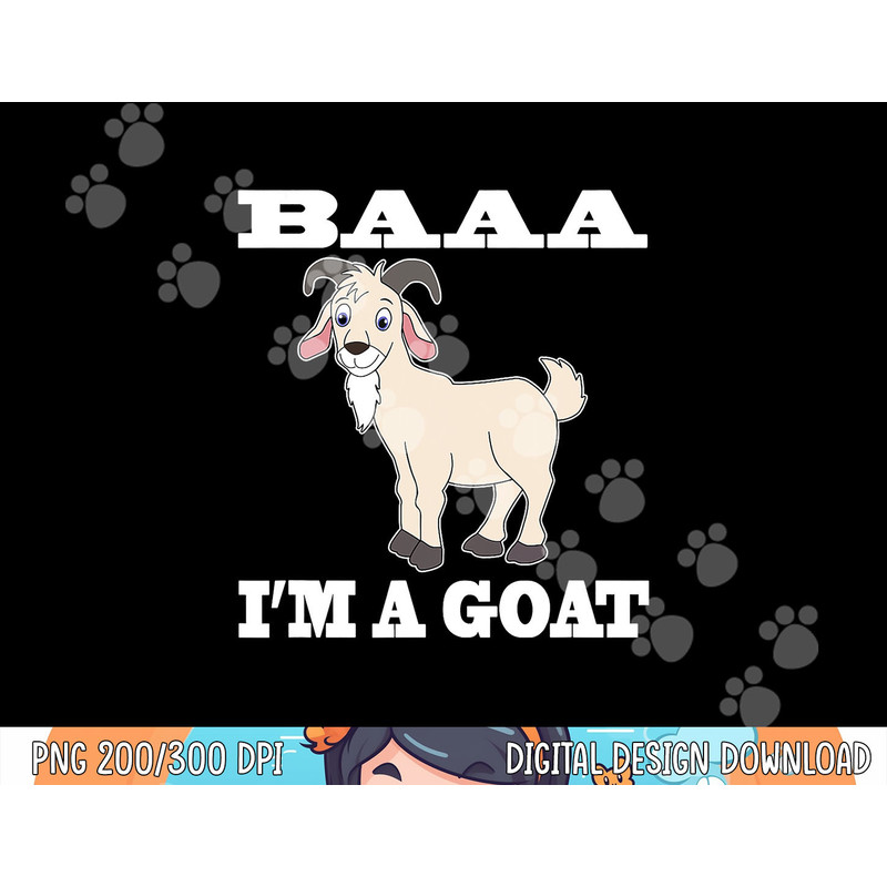Baa I'm A Goat Costume Animal Funny Halloween Party Goat png,sublimation copy.jpg