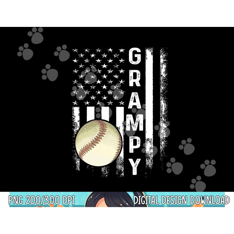 Baseball Grampy American Flag Vintage Christmas Xmas png, sublimation copy.jpg