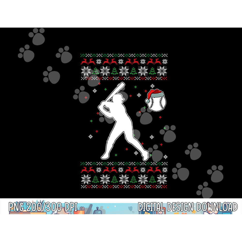 Baseball Player Christmas Cool Ugly X-Mas Pajama Boys Kids png, sublimation copy.jpg