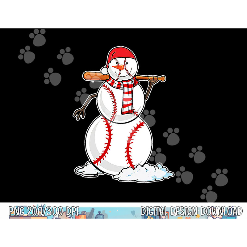 Baseball Snowman Balls Snow Christmas Xmas Gifts Men Women png, sublimation copy.jpg