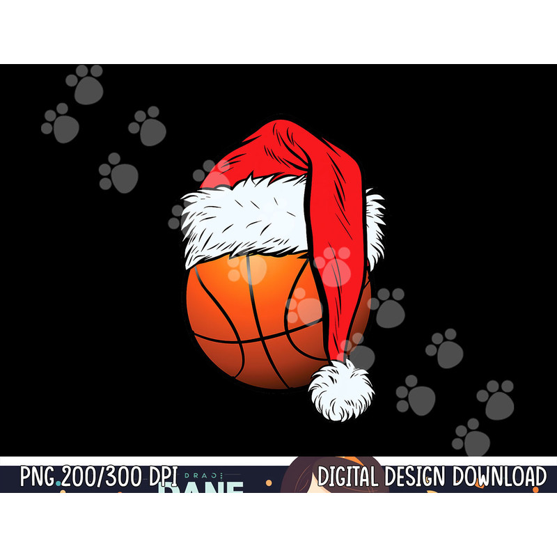 Basketball Christmas Ball Santa Hat Xmas Boys Men Sport png, sublimation copy.jpg