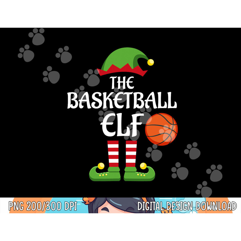 Basketball Elf Family Matching Group Christmas Sporty png, sublimation copy.jpg