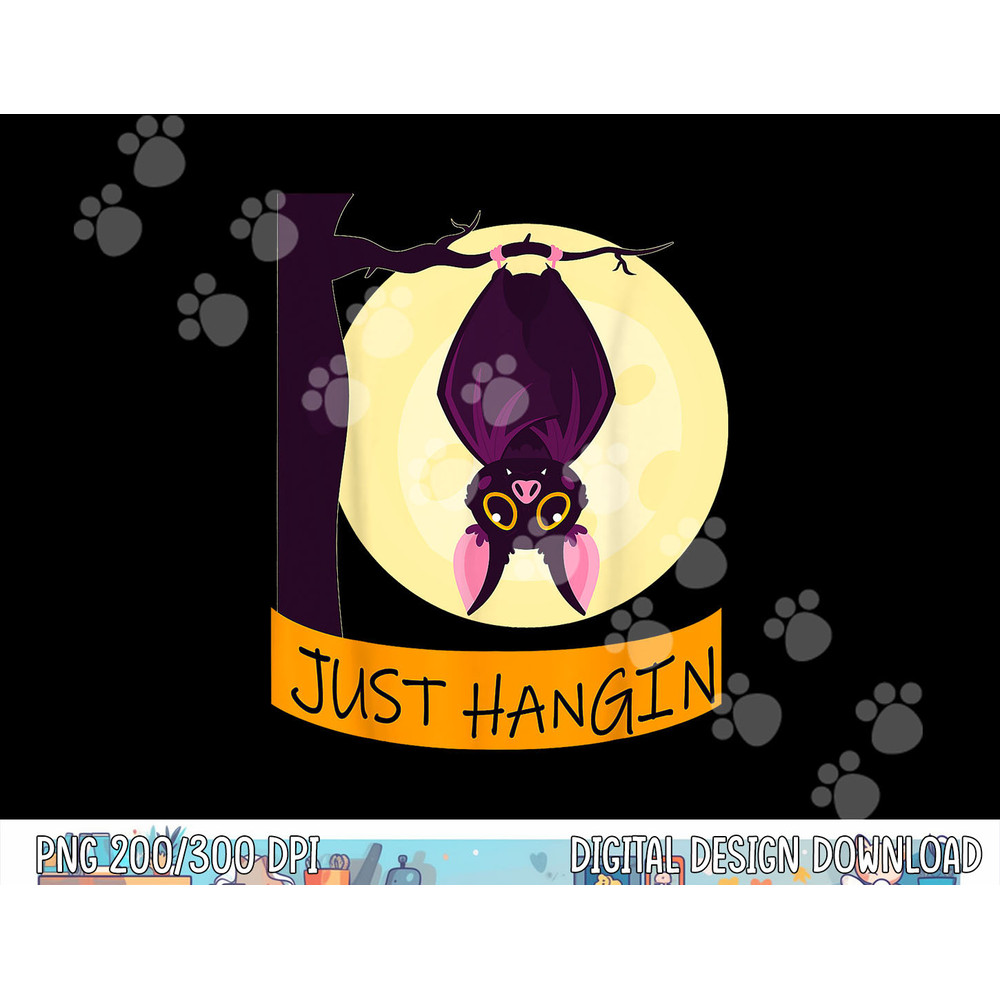 Bat Just hangin' Halloween png,sublimation copy.jpg