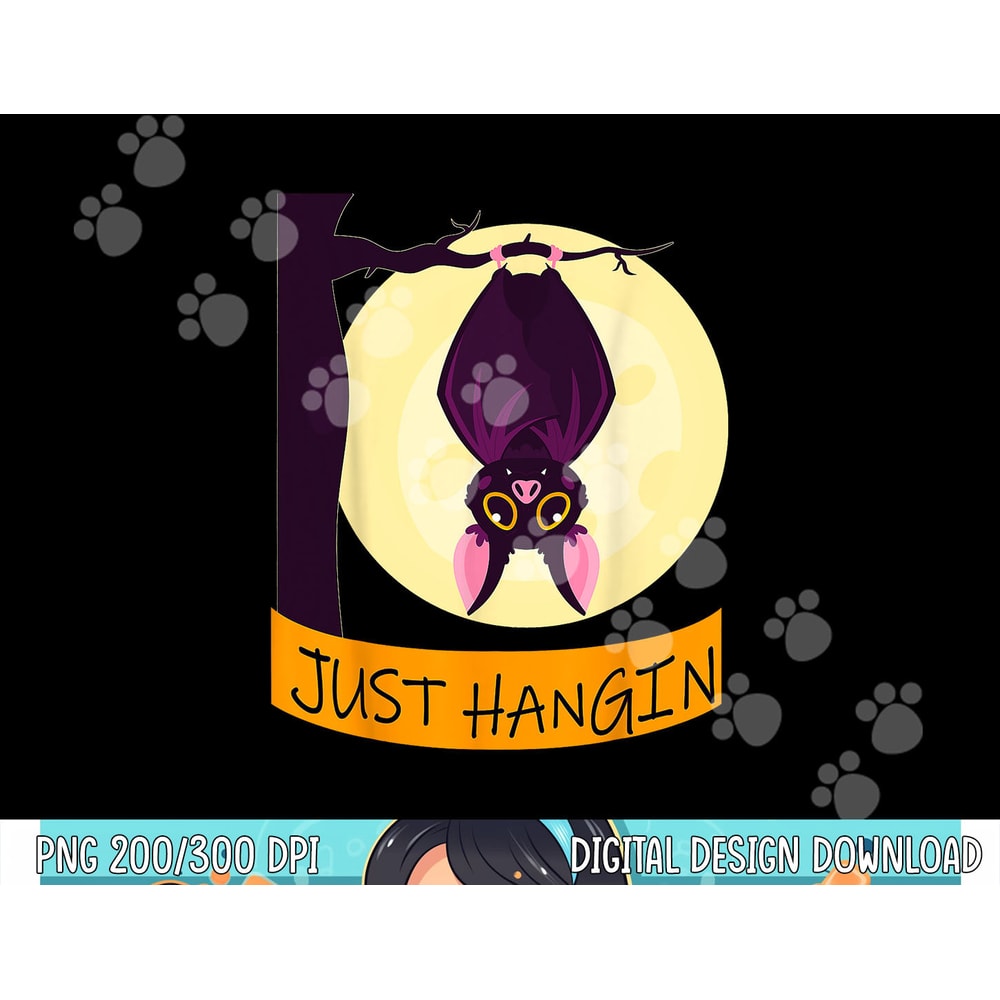 Bat Just hangin' Halloween png,sublimation copy.jpg