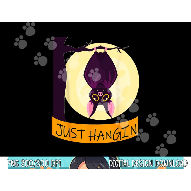 Bat Just hangin' Halloween png,sublimation copy.jpg