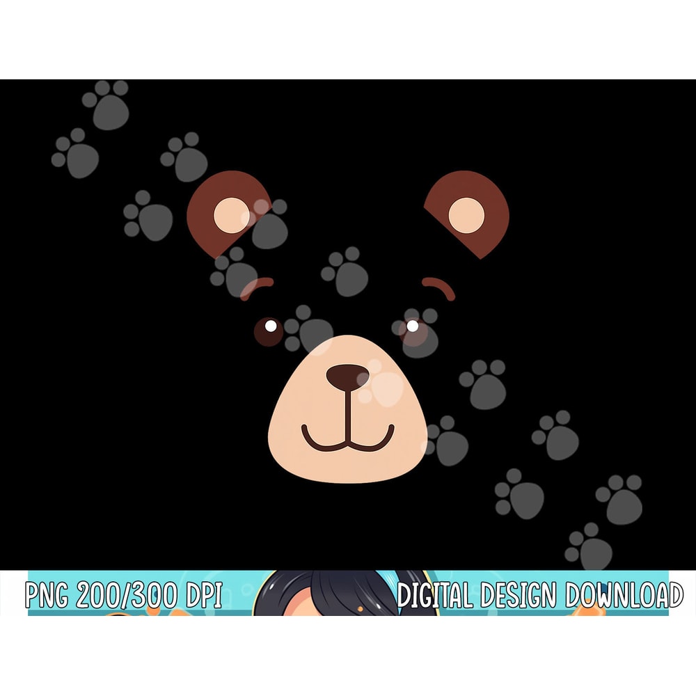Bear Face Halloween Costume Kids Boy Girl Adult Gift png,sublimation copy.jpg