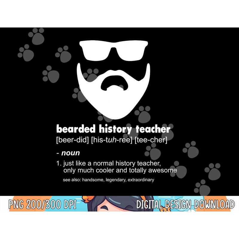 Bearded History Teacher Shirt Funny History Teacher Gift  png, sublimation copy.jpg