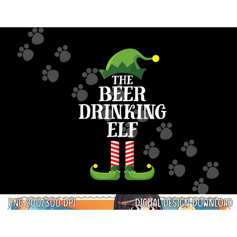 Beer Drinking Elf Matching Family Group Christmas Party png, sublimation copy.jpg