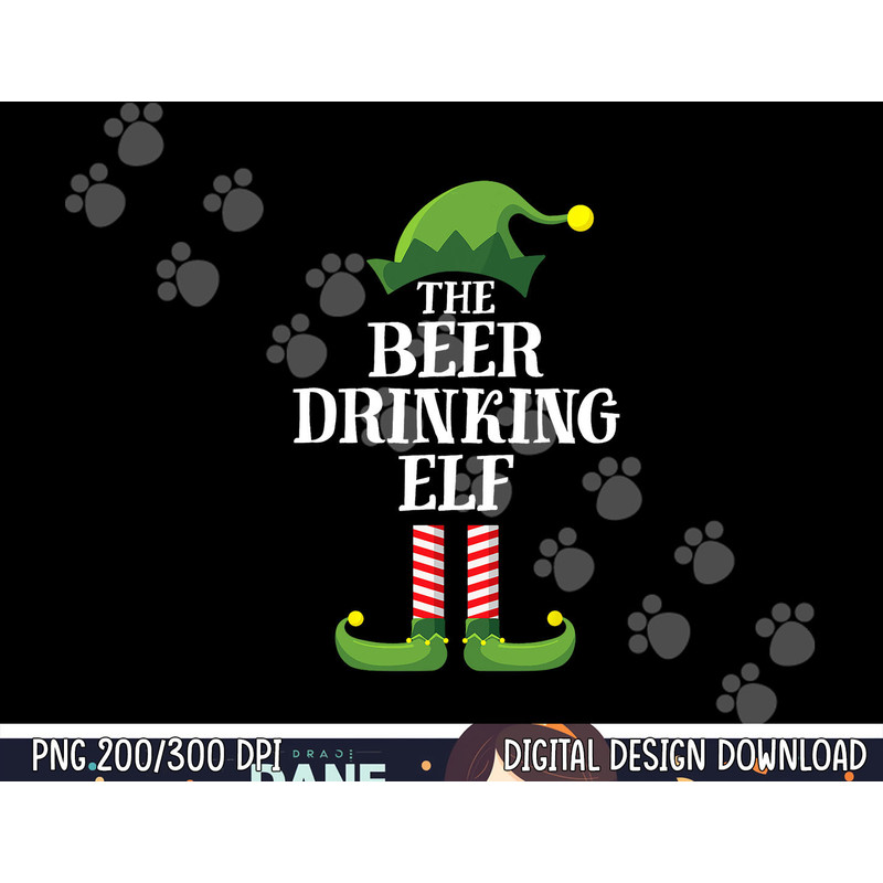 Beer Drinking Elf Matching Family Group Christmas Party png, sublimation copy.jpg