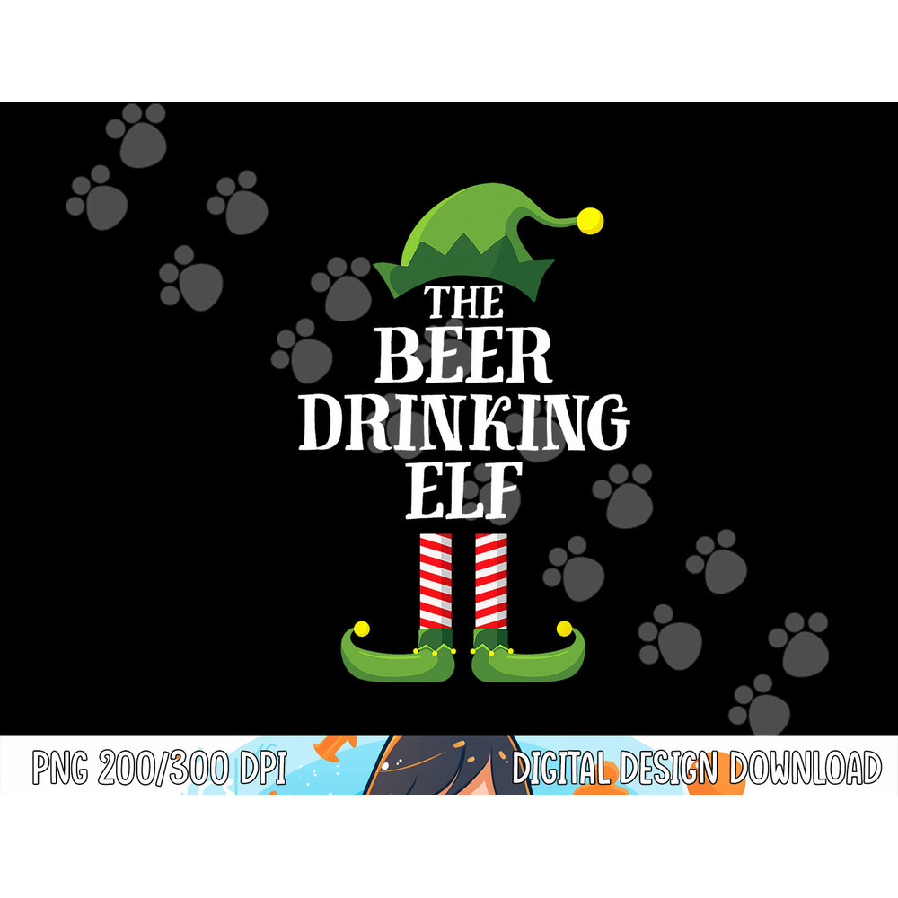 Beer Drinking Elf Matching Family Group Christmas Party png, sublimation copy.jpg
