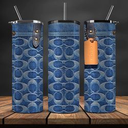 designer coach 20oz tumbler wrap, coach design png, 20oz skinny tumbler 02