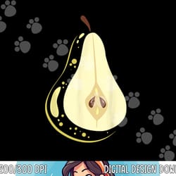 big pear sliced costume cute easy fruits halloween gift png, sublimation copy