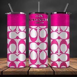 designer coach 20oz tumbler wrap, coach design png, 20oz skinny tumbler 03