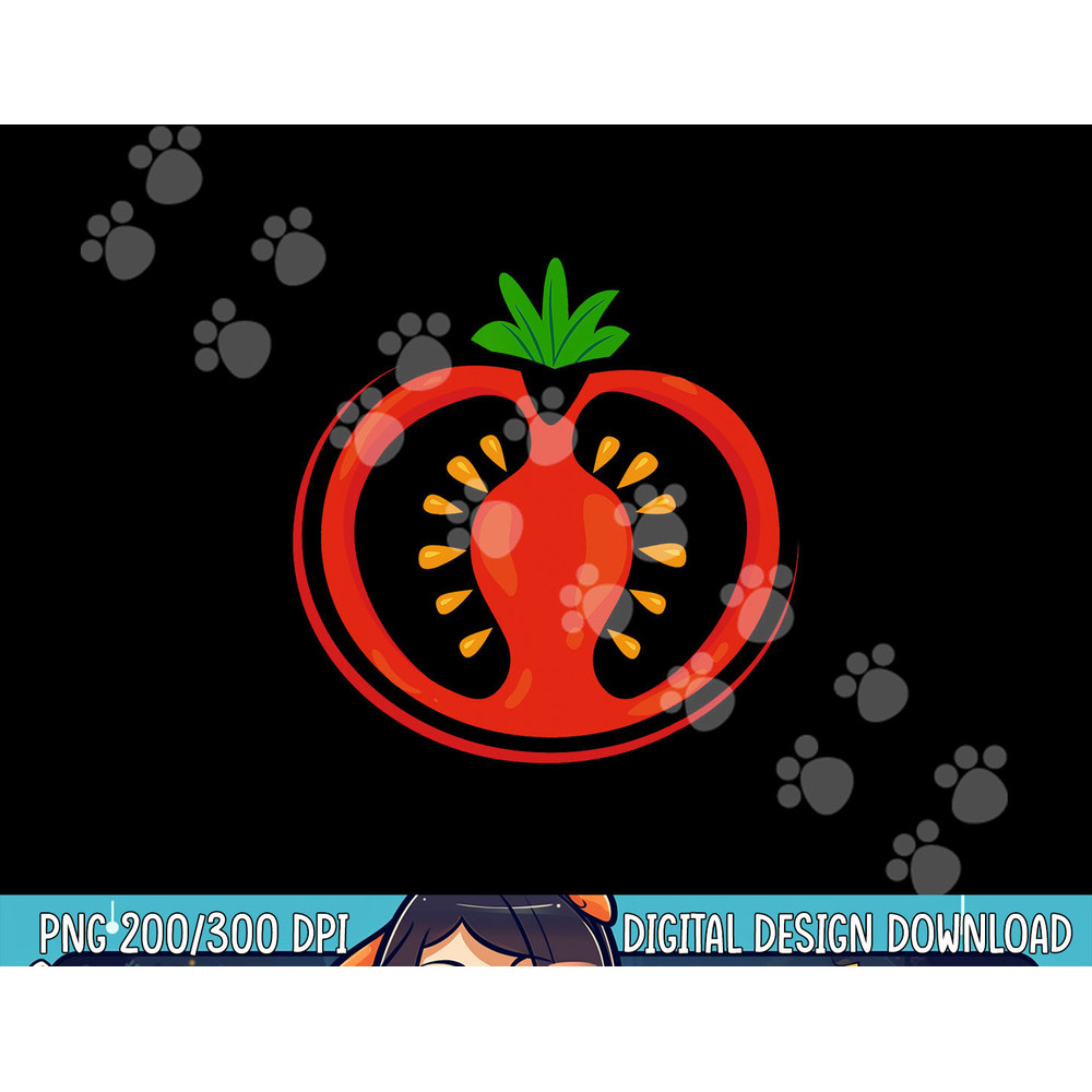 Big Tomato Sliced Costume Cute Easy Vegetable Halloween Gift png,sublimation copy.jpg