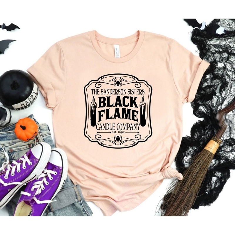 Halloween Movie Shirt, Black Flame Candle Company T-Shirt, Funny Halloween Tshirt, Witchy Shirts, Halloween Women Shirt, Halloween Gift - 1.jpg