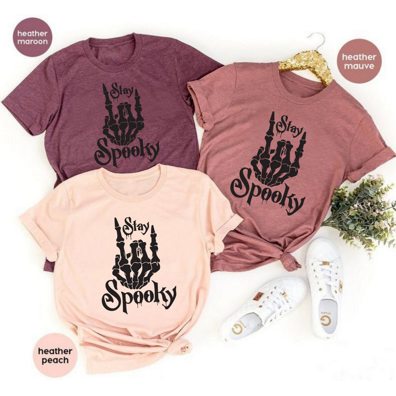 Stay Spooky Shirt, Skeleton Hand Shirt, Halloween Party Shirt, Women Halloween Sweatshirt, Spooky Season Shirt, Funny Halloween Sweatshirt - 2.jpg