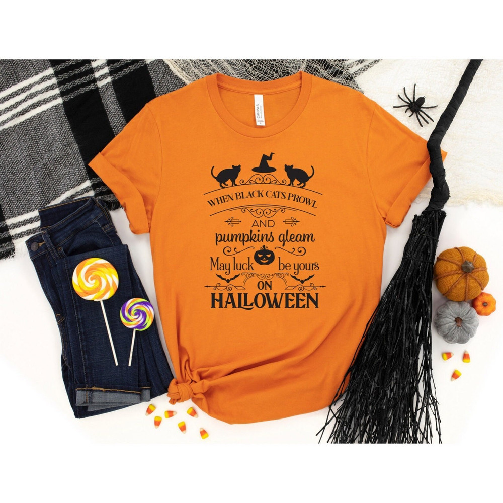 When The Black Cat Prowl Halloween Shirt, Halloween T shirts, Black Cat Halloween Shirt, Cool Halloween Shirt - 1.jpg