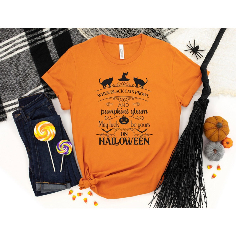 When The Black Cat Prowl Halloween Shirt, Halloween T shirts, Black Cat Halloween Shirt, Cool Halloween Shirt - 1.jpg