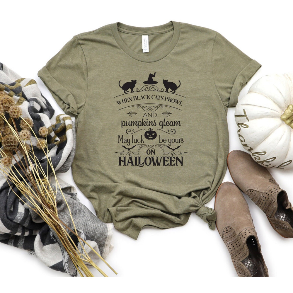 When The Black Cat Prowl Halloween Shirt, Halloween T shirts, Black Cat Halloween Shirt, Cool Halloween Shirt - 2.jpg