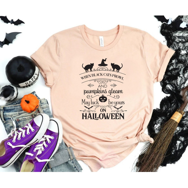 When The Black Cat Prowl Halloween Shirt, Halloween T shirts, Black Cat Halloween Shirt, Cool Halloween Shirt - 3.jpg