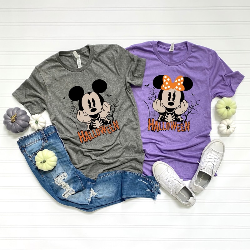 Disney Halloween Shirt, Vintage Mickey Minnie Matching Shirt, Mickey Halloween Shirt, Disney Vacation Trip Shirt, Halloween Party Family Tee - 2.jpg