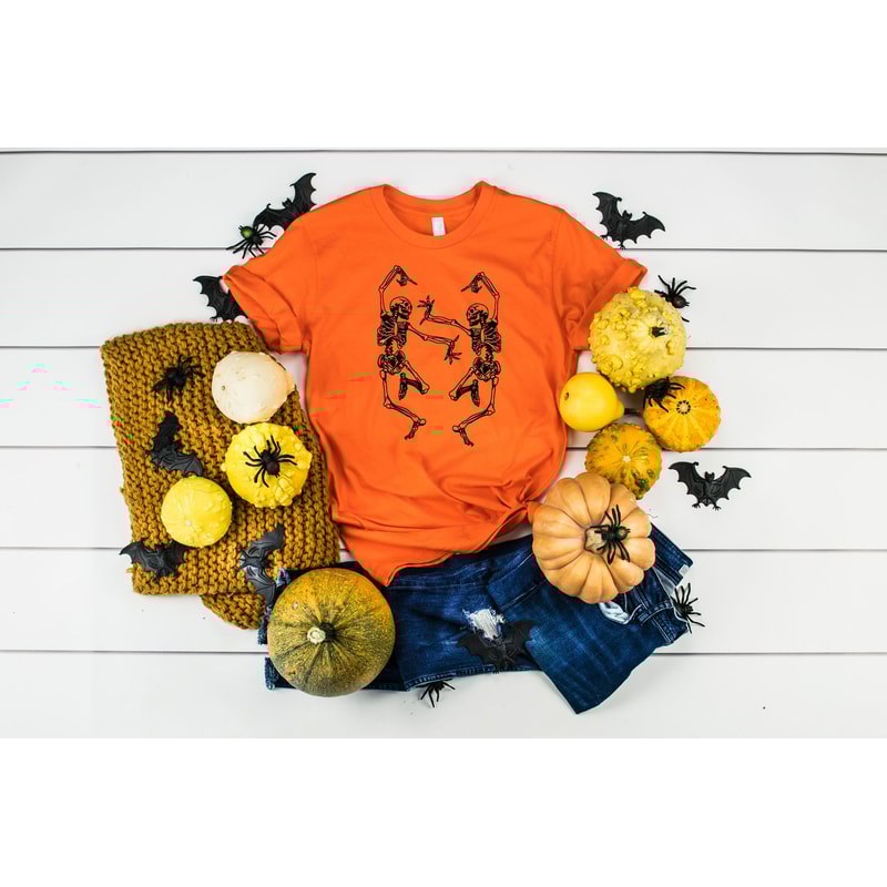 Funny Skeleton Dancing Shirt, Halloween Shirt, Horror Shirt, Halloween Costume, Funny Halloween Gift, Halloween Party, Spooky Season Tee - 3.jpg