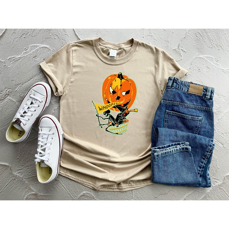 Halloween Pumpkin Shirt, Halloween Skeleton Shirt, Horror Shirt, Halloween Costume, Funny Halloween Gift, Halloween Party, Spooky Season Tee - 1.jpg