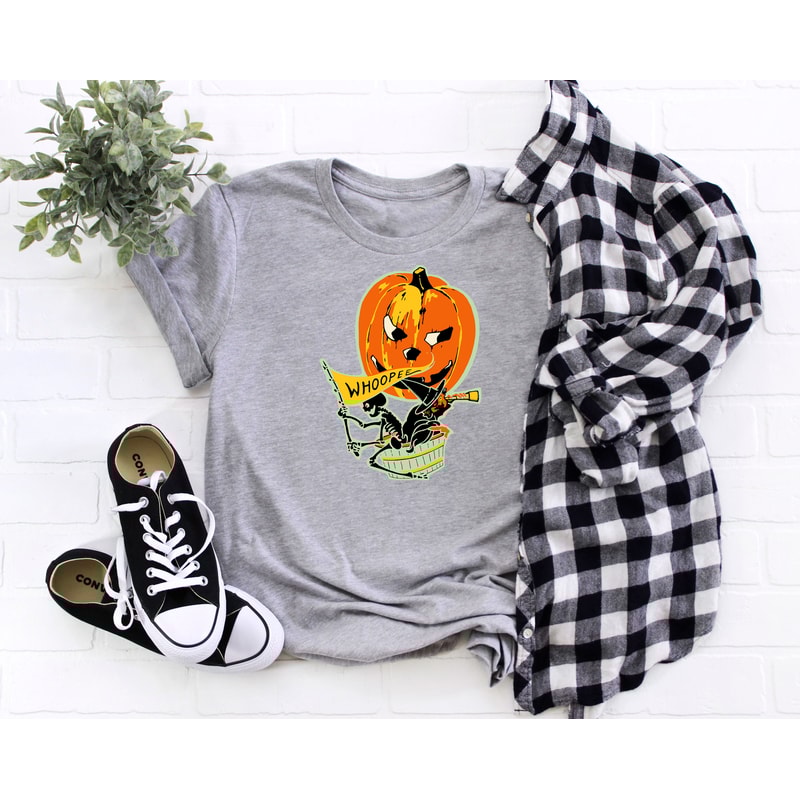 Halloween Pumpkin Shirt, Halloween Skeleton Shirt, Horror Shirt, Halloween Costume, Funny Halloween Gift, Halloween Party, Spooky Season Tee - 3.jpg