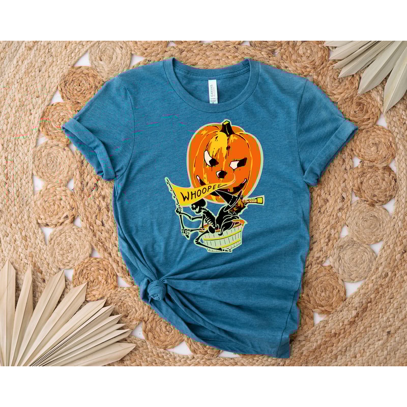Halloween Pumpkin Shirt, Halloween Skeleton Shirt, Horror Shirt, Halloween Costume, Funny Halloween Gift, Halloween Party, Spooky Season Tee - 5.jpg
