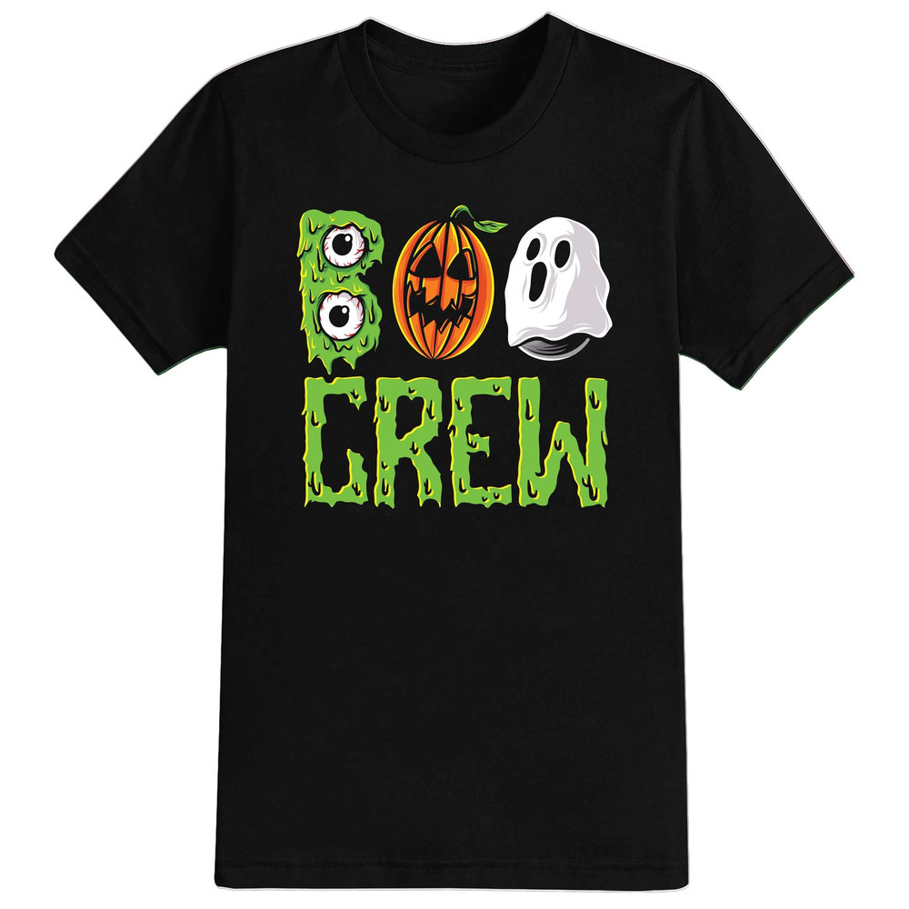 BOO CREW Halloween T-Shirt For Men, Women & Kids 100% Cotton Black Shirt, Funny Scary T-Shirts - 1.jpg