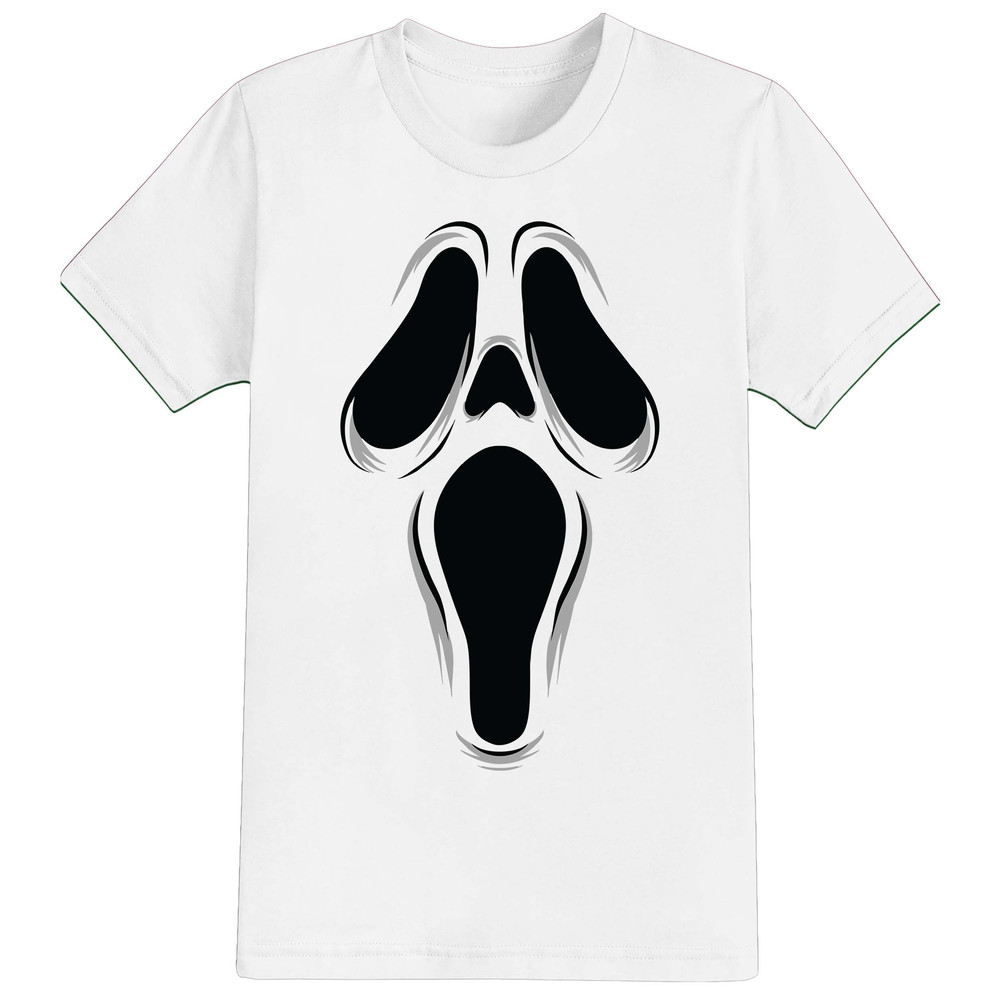 Ghost Face Halloween T-Shirt For Men, Women & Kids 100% Cotton Black Shirt, Funny Scary T-Shirts - 1.jpg