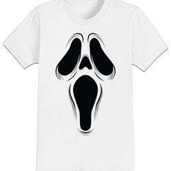 ghost face halloween t-shirt for men, women kids 100 cotton black shirt, funny scary t-shirts
