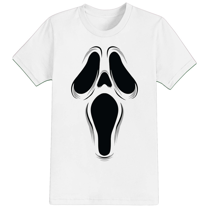 Ghost Face Halloween T-Shirt For Men, Women & Kids 100% Cotton Black Shirt, Funny Scary T-Shirts - 1.jpg