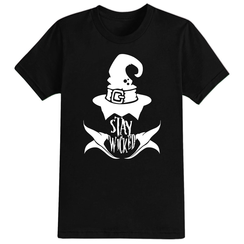 Stay Wicked Halloween T-Shirt For Men, Women & Kids 100% Cotton Black Shirt, Funny Scary T-Shirts, Horror Movie Shirts - 1.jpg