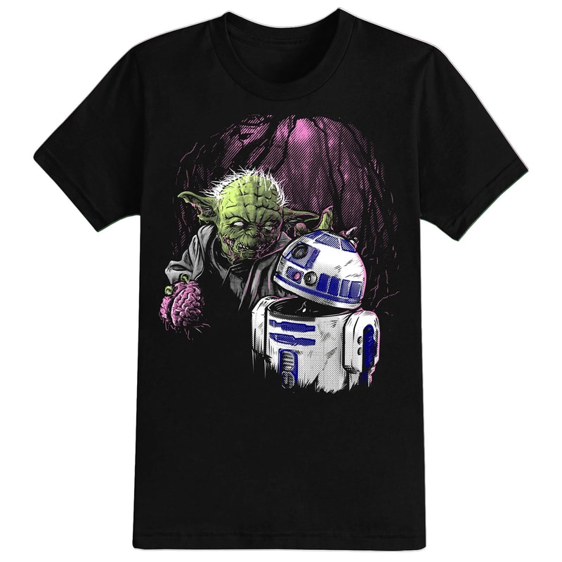 Yoda Zombie Halloween T-Shirt For Men, Women & Kids 100% Cotton Black Shirt, Funny Scary T-Shirts, Horror Movie Shirts - 1.jpg
