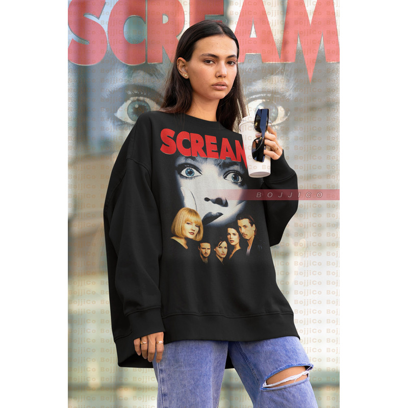 Drew Barrymore SCREAM Sweater, Let's Watch Scary Movie Sweatshirt, Horror Tees, Kill3r Homage Fan T-Shirt Sidney, Stu Matcher Scream Gift - 1.jpg
