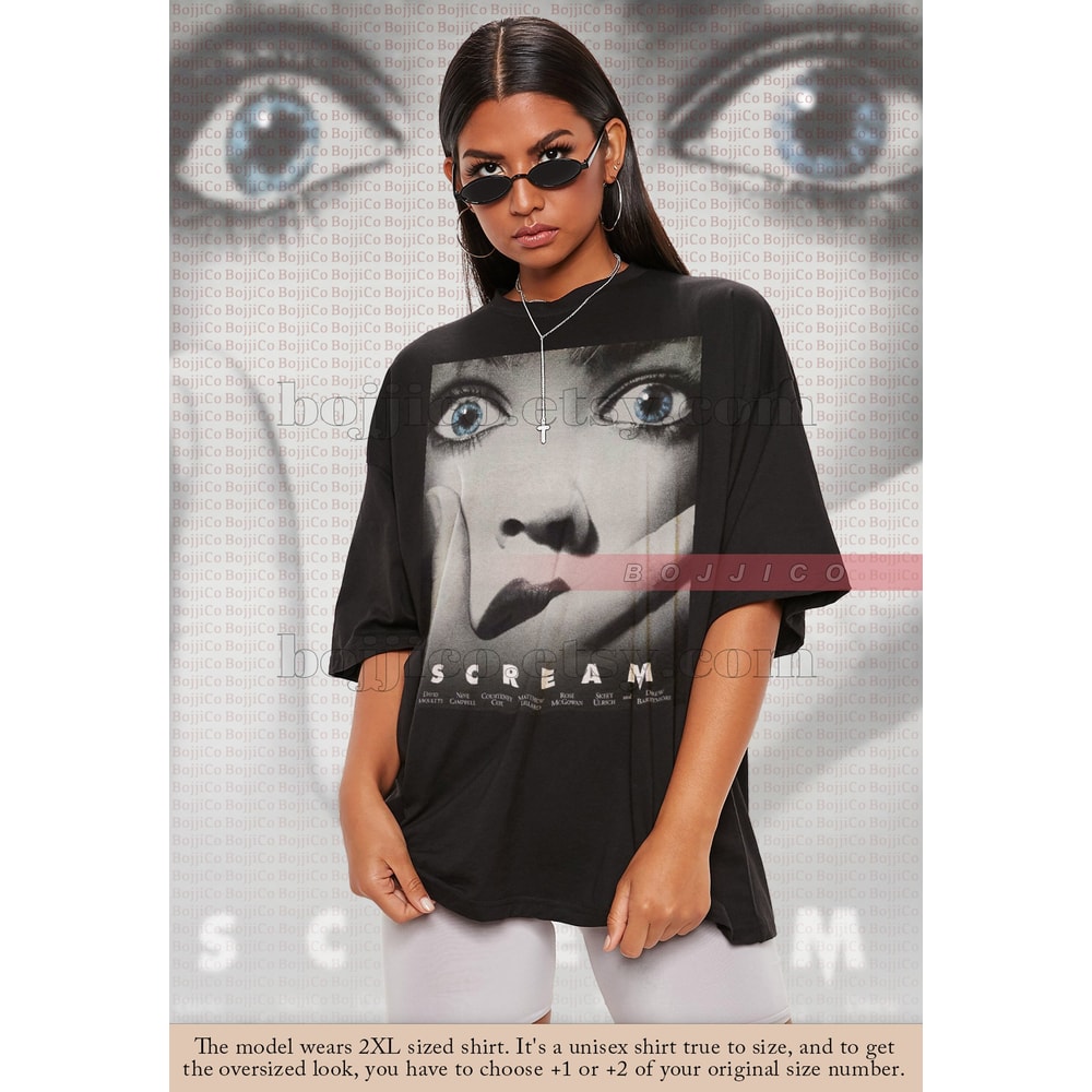 Drew Barrymore SCREAM Shirt, Scary Movie Shirt, Scary Horror Tees, Killer Homage Fan T-Shirt Sidney, Stu Matcher, Billy Scream Halloween - 1.jpg
