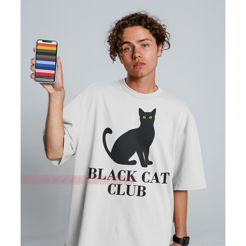 Black Cat Club Unisex Tee, Cat What, Welcome 2022, Funny Cat Gift, Cat Lover Shirt, Murderous Cat Tee, Funny Black Cat,Tee Funny Cat Tee - 2.jpg